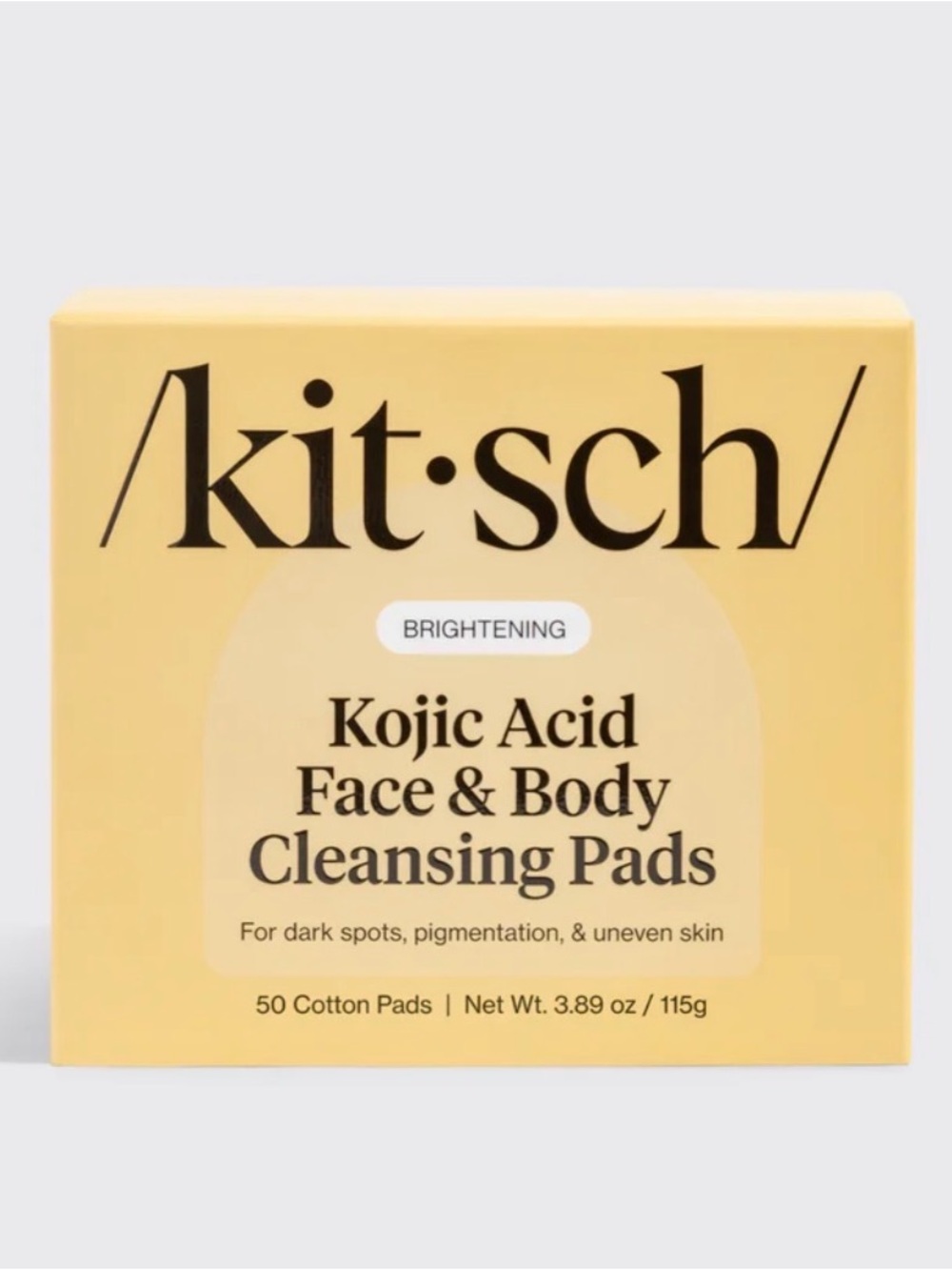 Kitsch Kojic Acid Face & Body Cleansing Pads - Yellow